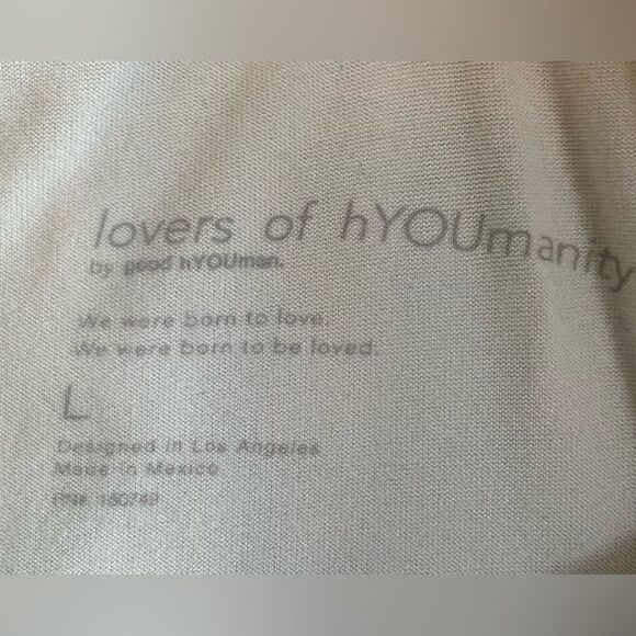 Good hYOUman Tank Top Muscle Crop Sz L “the best things in life make you sweaty” - Picture 7 of 7